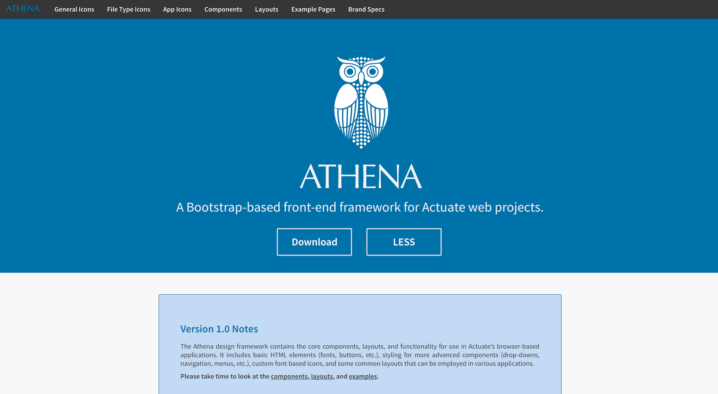AthenaDesignSystemHomepage